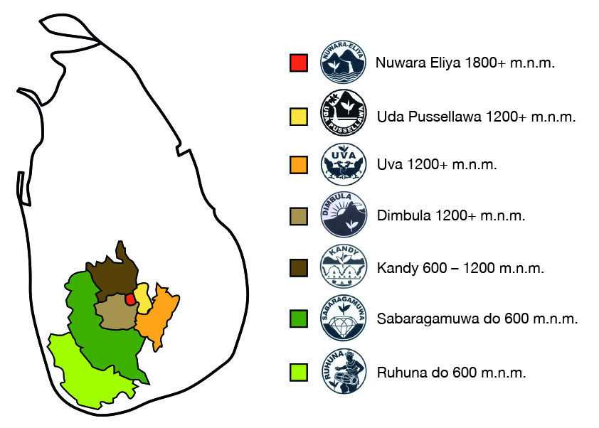 mapa cajove provincie_Sri Lanka